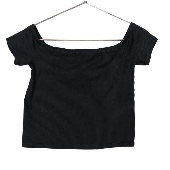 Bundle of 2 Ribbed Tops Size Medium One Green From Shein and One Black From H&M - Picture 8 of 12